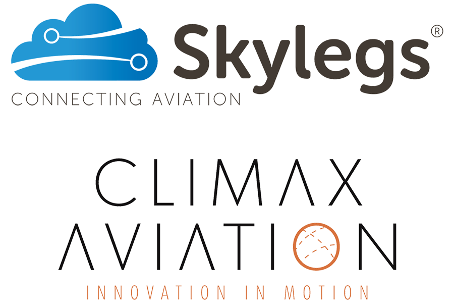 Skylegs and Climax Aviation logos